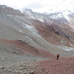 Scenic view of snowcapped mountains