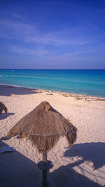 The beach landscape near cancun in mexico