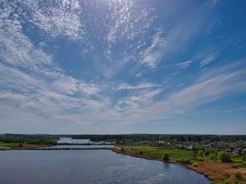 Scenic view of river against sky