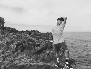 Man standing on beach