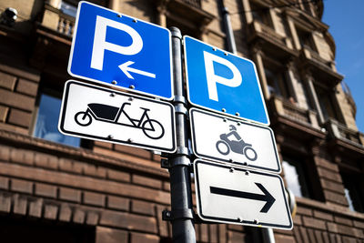 Low angle view of road sign