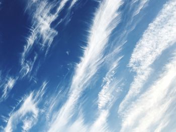 Low angle view of vapor trail in sky