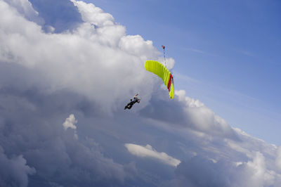 Paraglider in the clouds