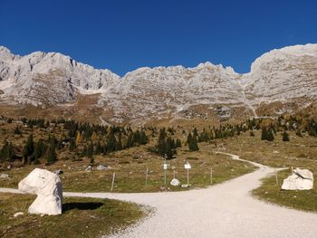 Scenic view of snowcapped mountain against sky