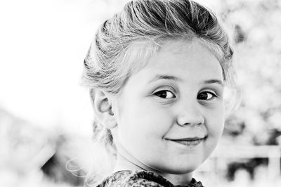 Close-up portrait of smiling boy