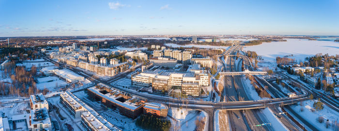 High angle view of cityscape