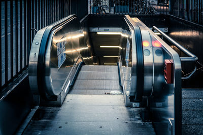 View of escalator