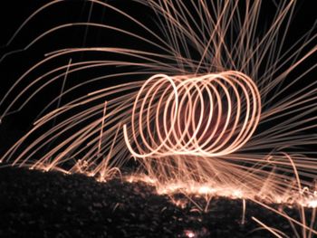 Light trails at night