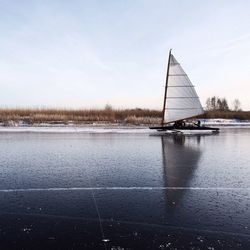 Boats in sea