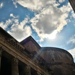 Low angle view of built structure against sky