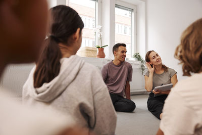 Teachers and children in class