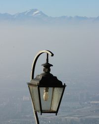 Lonely lamp with alp view
