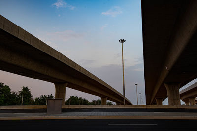 Low angle view of bridge against sky