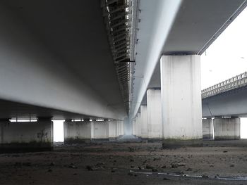 Low angle view of elevated bridges