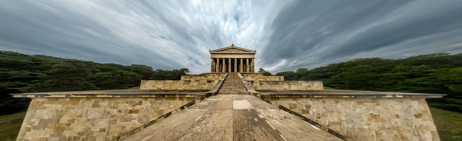 View of building against cloudy sky