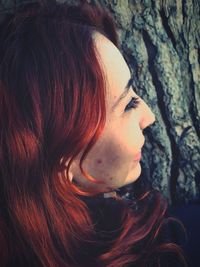 Close-up portrait of a woman