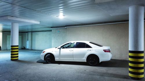 Car in parking lot