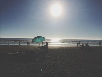 Scenic view of beach during sunset