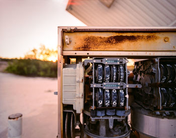 Close-up of fuel pump