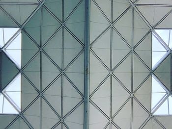 Full frame shot of ceiling pattern at airport