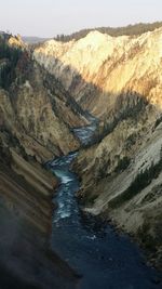 Scenic view of rocky mountains