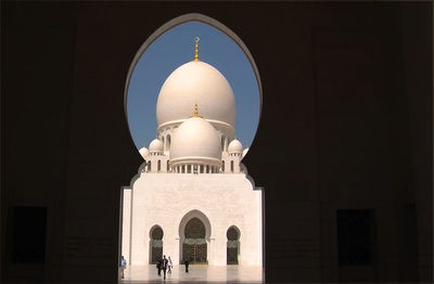 View of people at a mosque