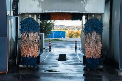 Empty automatic car washing machine