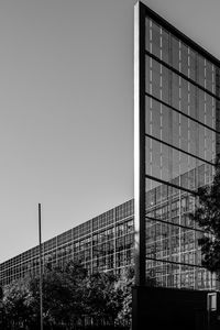 Modern building against clear sky