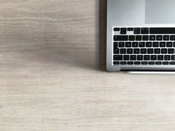 Close-up of laptop keyboard