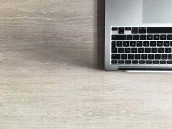 Close-up of laptop keyboard