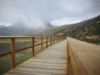 View of pier over sea