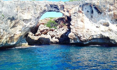 Rock formations in sea