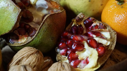 Close-up of fruits on table