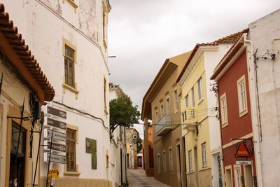 Low angle view of buildings in town