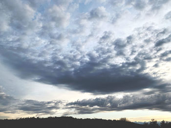 Low angle view of sky during sunset