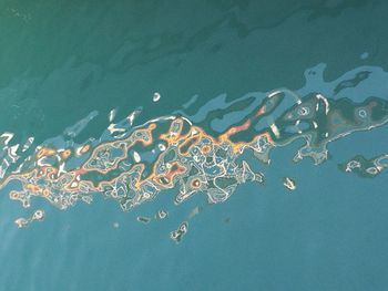 High angle view of illuminated water