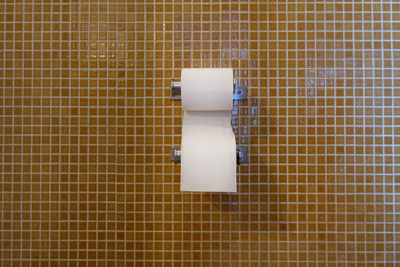 Toilet paper on the wall