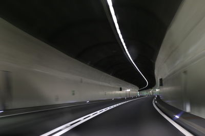 Road passing through tunnel