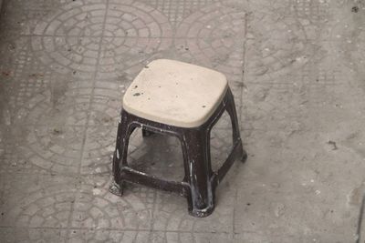 High angle view of chair