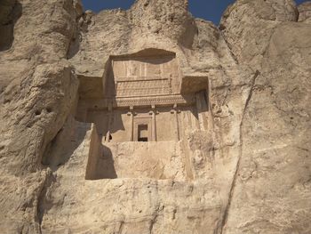 Low angle view of old ruins