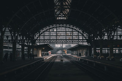 View of railroad station platform