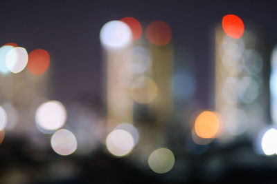 Defocused lights at night