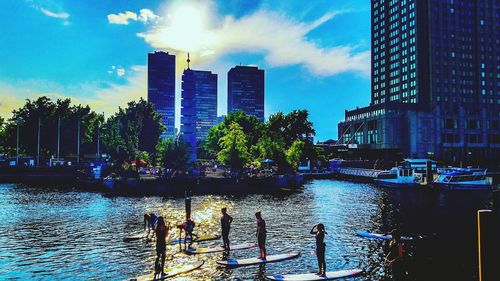 Modern buildings against sky