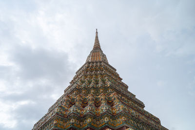 Low angle view of temple against sky