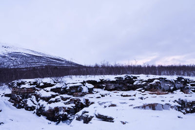 View of snow covered landscape