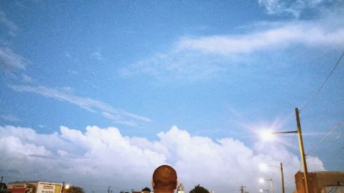 Low angle view of cloudy sky