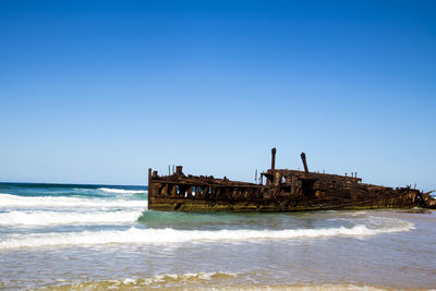 Scenic view of te ss maeno on fraser island in queenslad australia