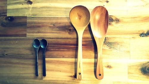 Close-up of food on wooden table