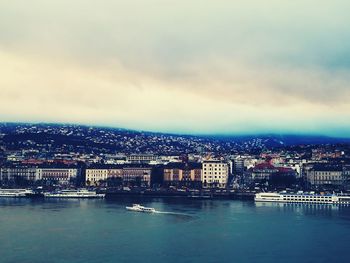 River with city in background