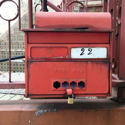 Close-up of rusty door